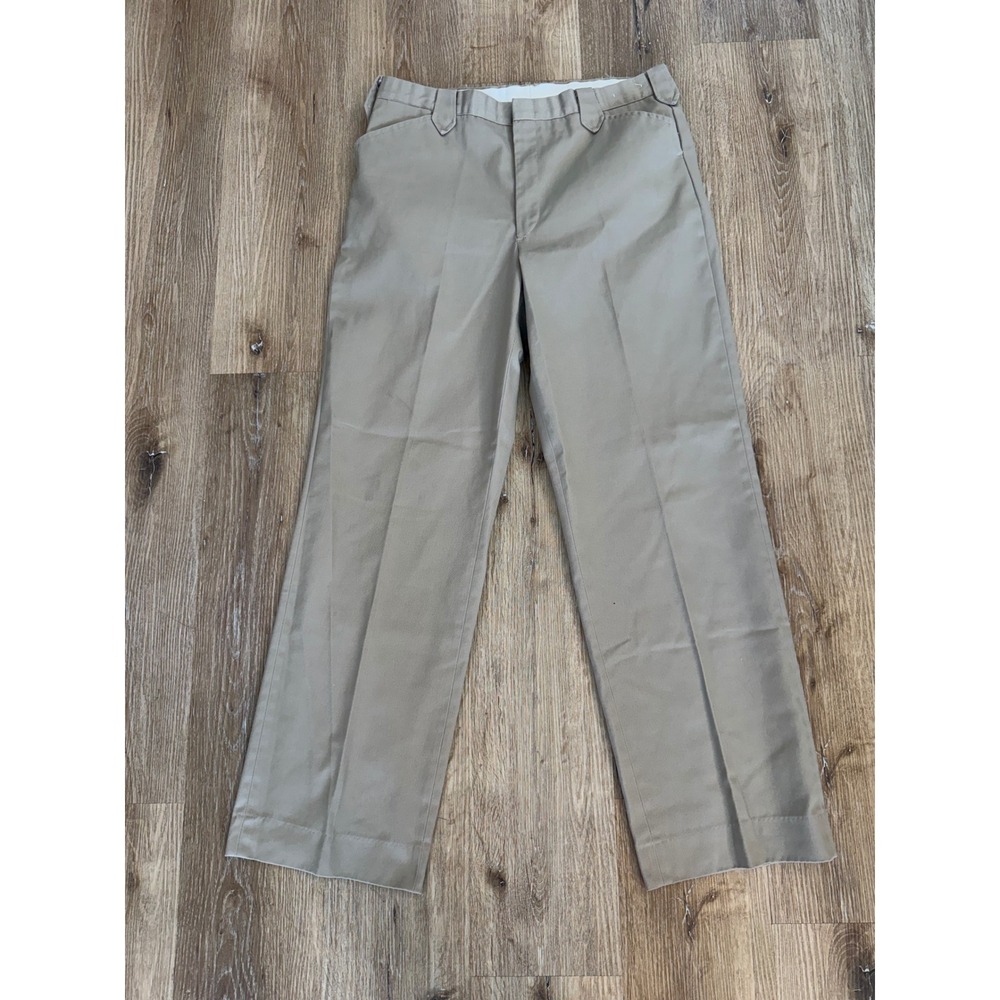 VTG Mesquite Niver Western Pants Mens 36x32 Khaki Pearl Snap Heritage USA